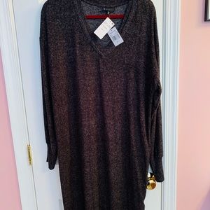 NWT Bobeau gray midi sweater dress